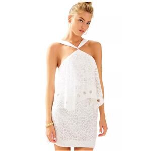 Lilly Pulitzer Pearson Dress Women's Size 4 in Resort White Oyster Shell Lace